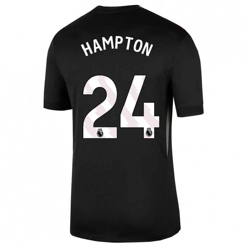 Danxen Mulher Hannah Hampton #24 Preto Branco Camisola Guarda-Redes 2025/26 Camisa
