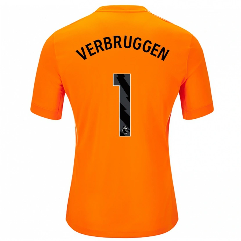 Danxen Mulher Bart Verbruggen #1 Laranja Preto Camisola Guarda-Redes 2025/26 Camisa
