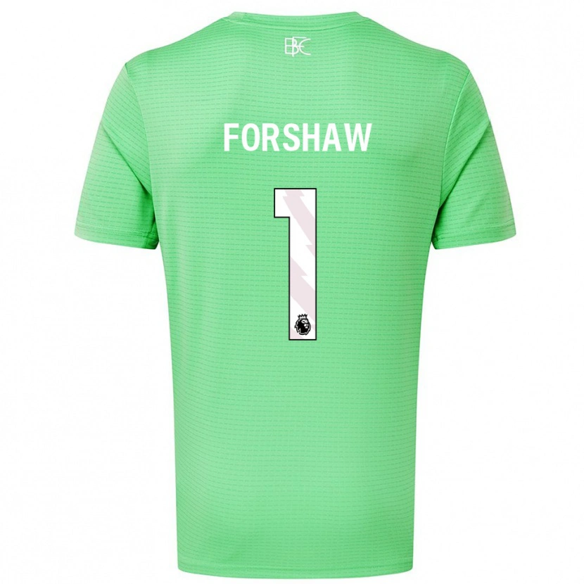 Danxen Mulher Lewis Forshaw #1 Verde Médio Camisola Guarda-Redes 2025/26 Camisa