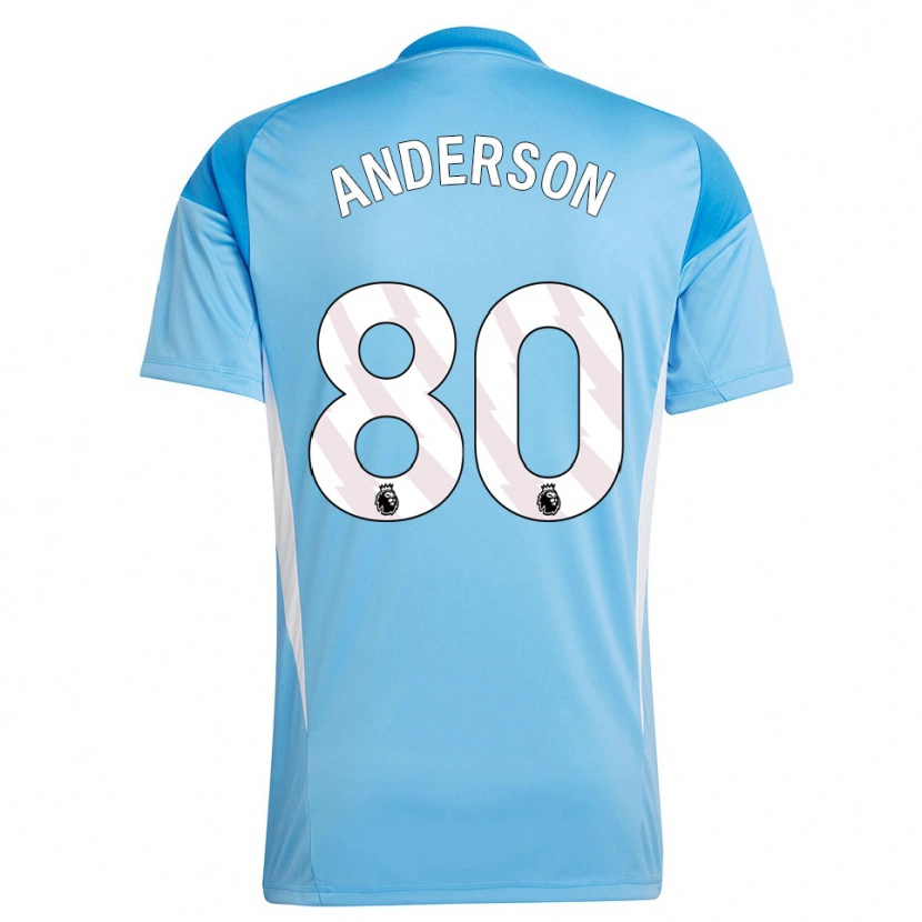 Danxen Mulher Will Anderson #80 Azul Branco Camisola Guarda-Redes 2025/26 Camisa