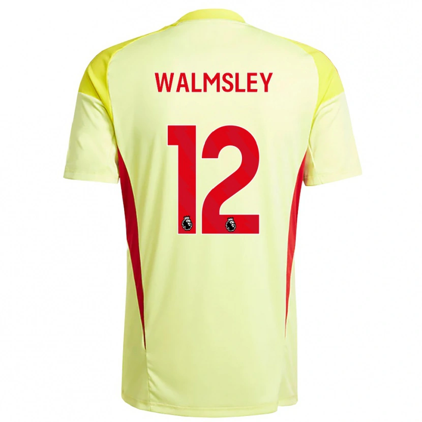 Danxen Mulher Joseph Walmsley #12 Amarelo Claro Laranja Camisola Guarda-Redes 2025/26 Camisa