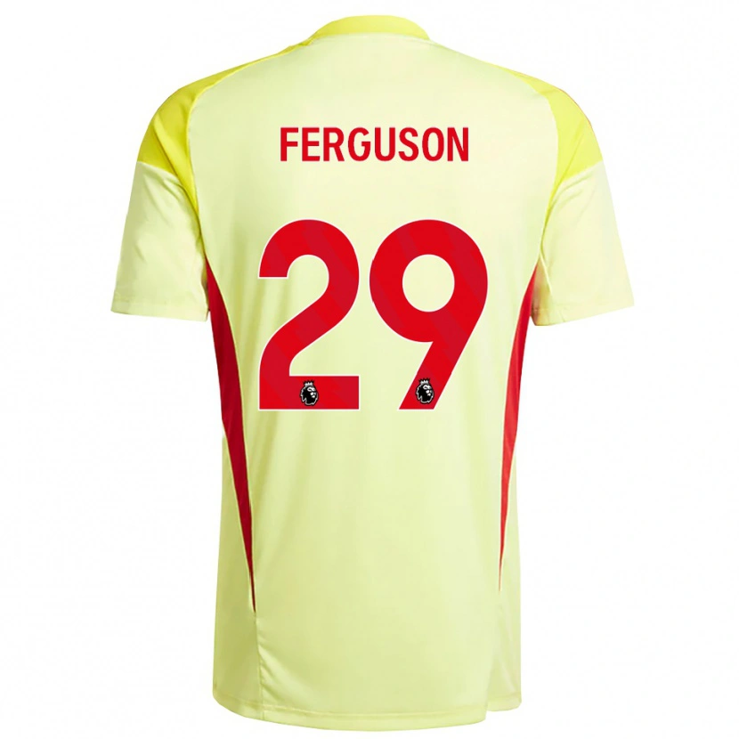 Danxen Mulher Georgie Ferguson #29 Amarelo Claro Laranja Camisola Guarda-Redes 2025/26 Camisa