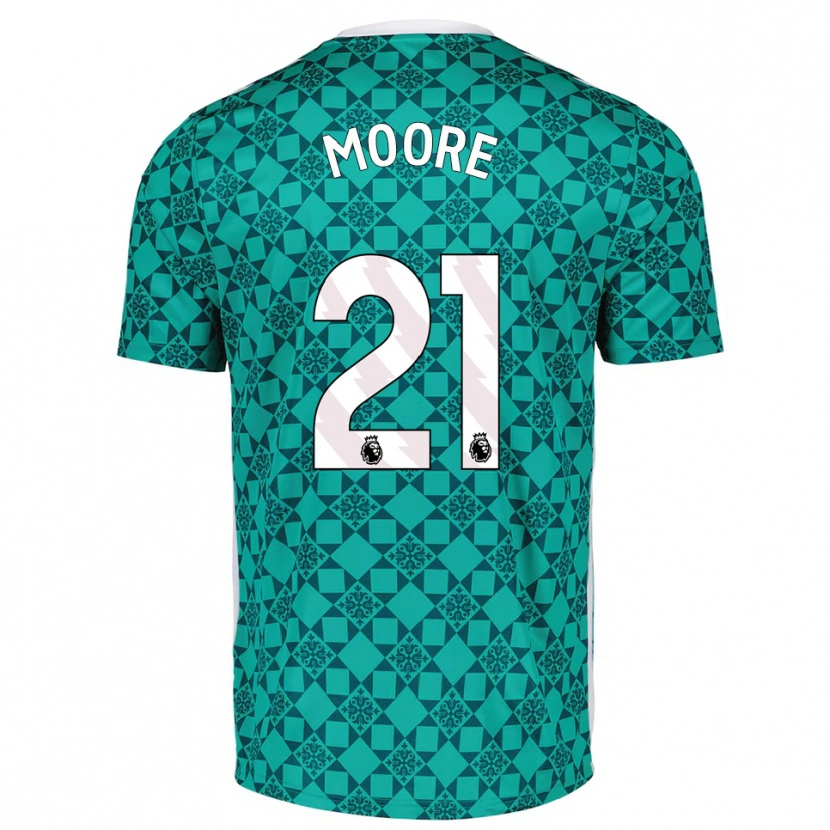 Danxen Mulher Simon Moore #21 Verde Branco Camisola Guarda-Redes 2025/26 Camisa