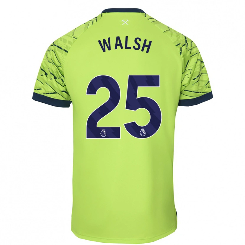 Danxen Mulher Megan Walsh #25 Verde Fluorescente Camisola Guarda-Redes 2025/26 Camisa