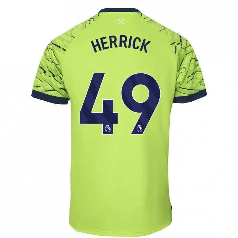 Danxen Mulher Finlay Herrick #49 Verde Fluorescente Camisola Guarda-Redes 2025/26 Camisa