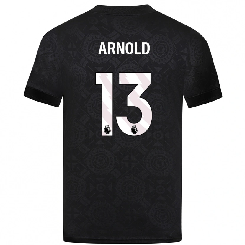Danxen Mulher Alfie Arnold #13 Preto Branco Camisola Guarda-Redes 2025/26 Camisa