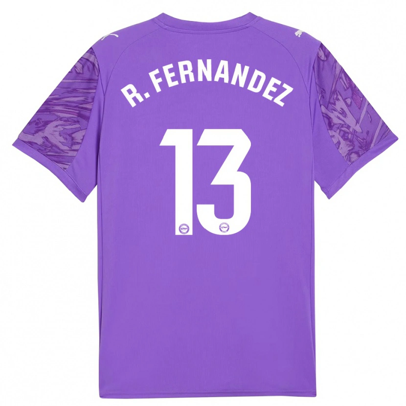 Danxen Mulher Raúl Fernández #13 Roxo Branco Camisola Guarda-Redes 2025/26 Camisa