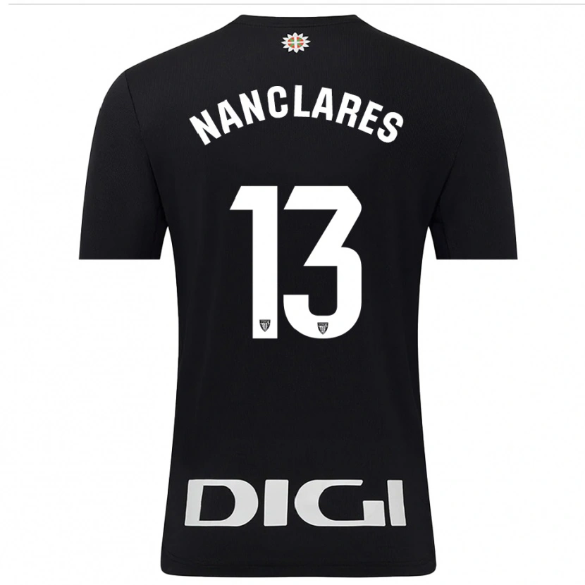 Danxen Mulher Adriana Nanclares Romero #13 Preto Branco Camisola Guarda-Redes 2025/26 Camisa