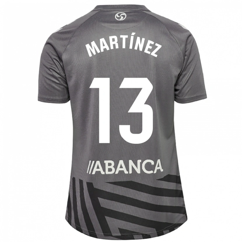 Danxen Mulher Naiara Martínez #13 Cinza Escuro Preto Camisola Guarda-Redes 2025/26 Camisa