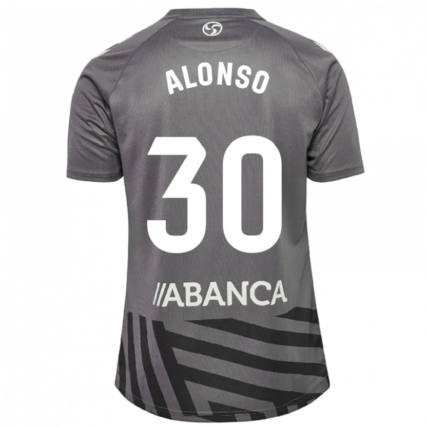 Danxen Mulher Adriana Alonso #30 Cinza Escuro Preto Camisola Guarda-Redes 2025/26 Camisa