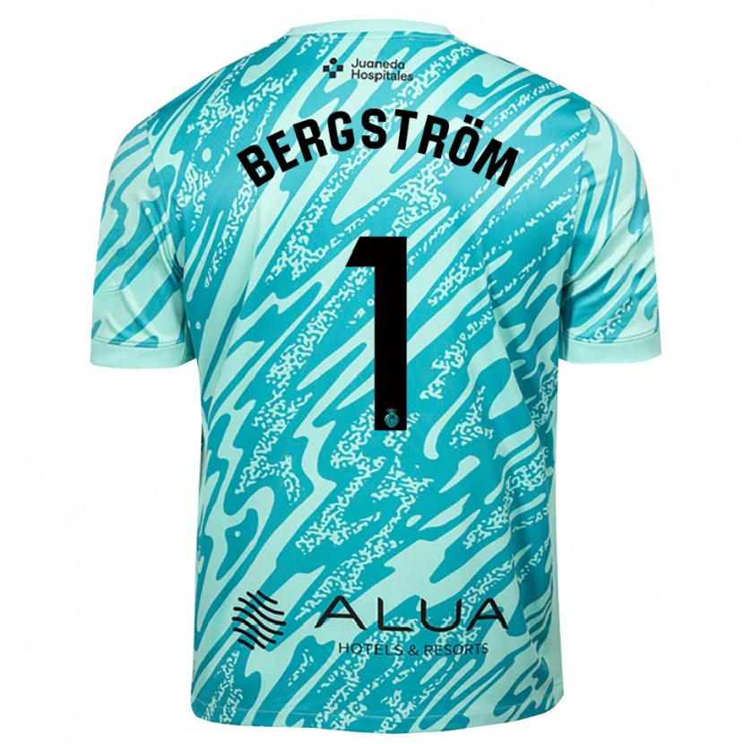Danxen Mulher Lucas Bergström #1 Ciano Preto Camisola Guarda-Redes 2025/26 Camisa
