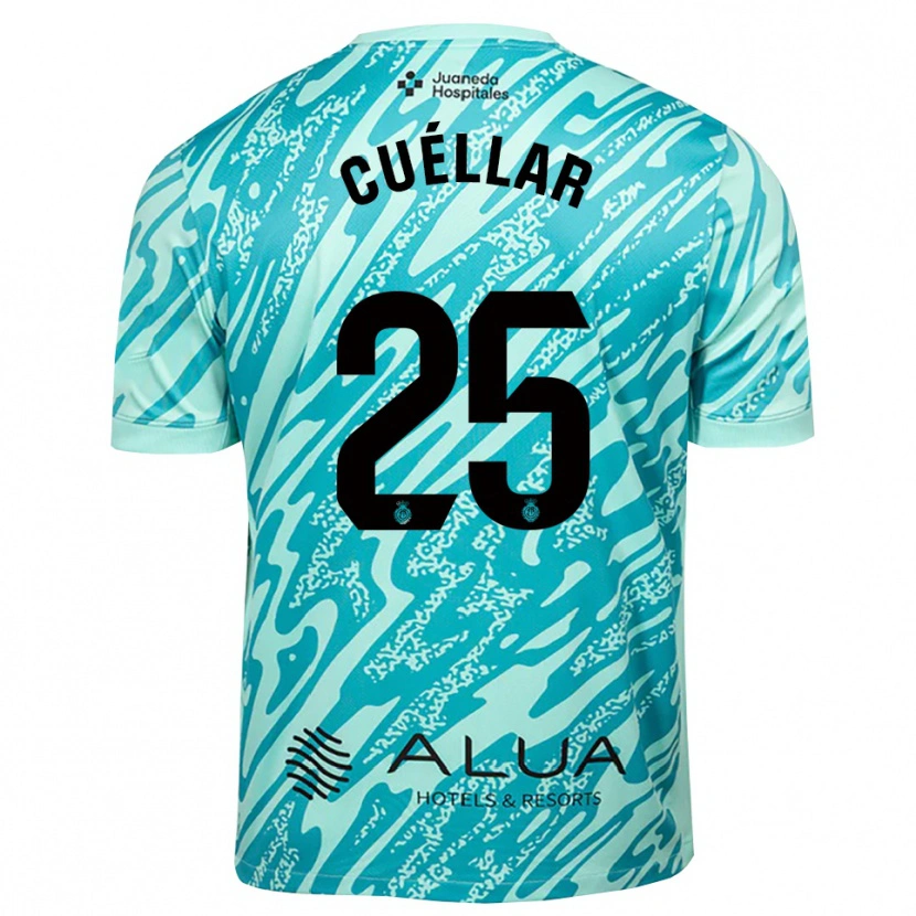 Danxen Mulher Iván Cuéllar #25 Ciano Preto Camisola Guarda-Redes 2025/26 Camisa