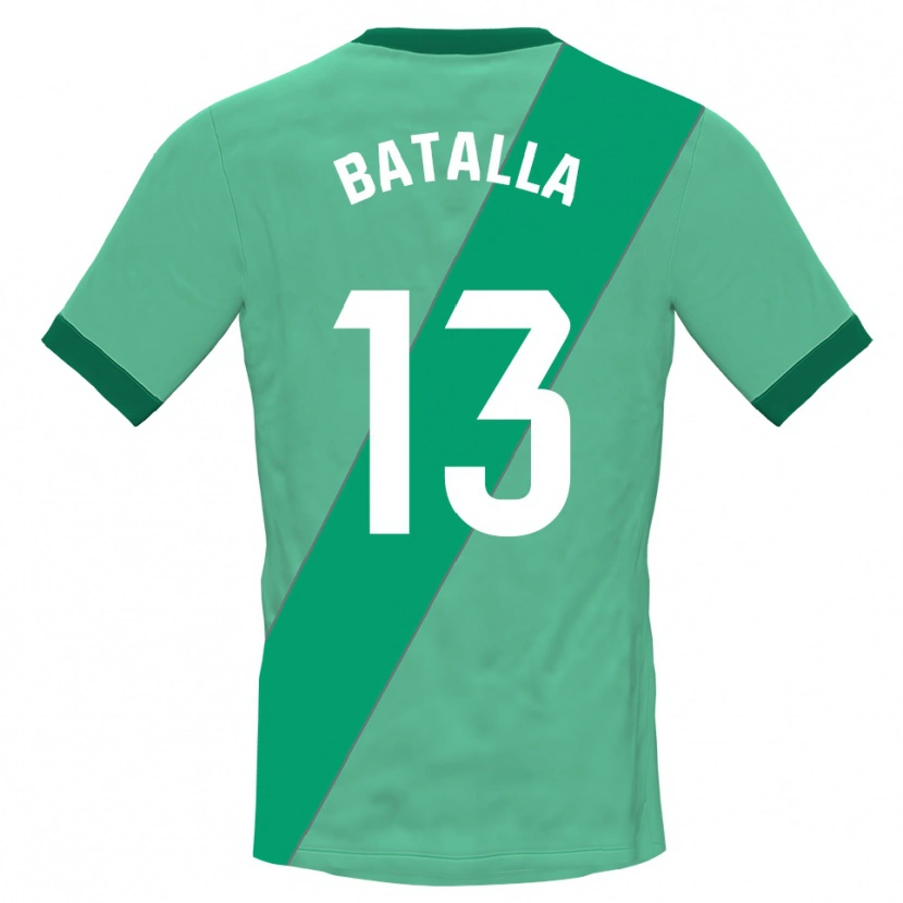 Danxen Mulher Augusto Batalla #13 Verde Preto Camisola Guarda-Redes 2025/26 Camisa