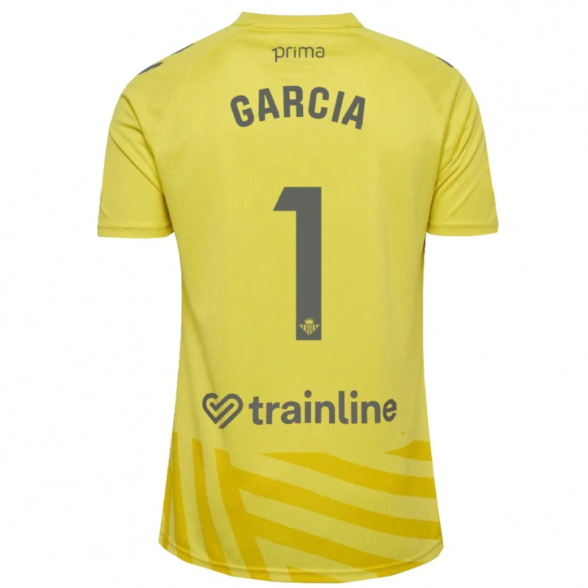 Danxen Mulher Germán García #1 Amarelo Cinza Camisola Guarda-Redes 2025/26 Camisa