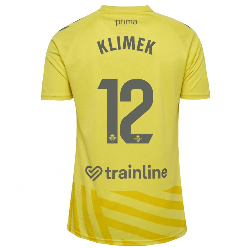Danxen Mulher Bruno Klimek #12 Amarelo Cinza Camisola Guarda-Redes 2025/26 Camisa