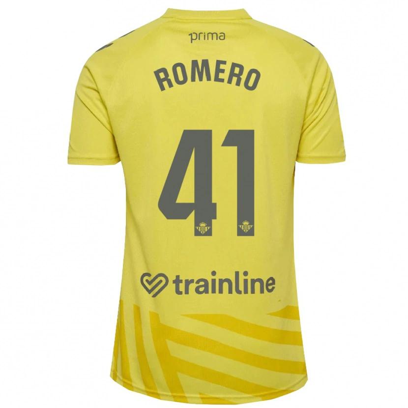 Danxen Mulher José Romero #41 Amarelo Cinza Camisola Guarda-Redes 2025/26 Camisa
