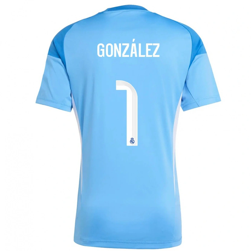 Danxen Mulher Álvaro González #1 Azul Céu Branco Camisola Guarda-Redes 2025/26 Camisa