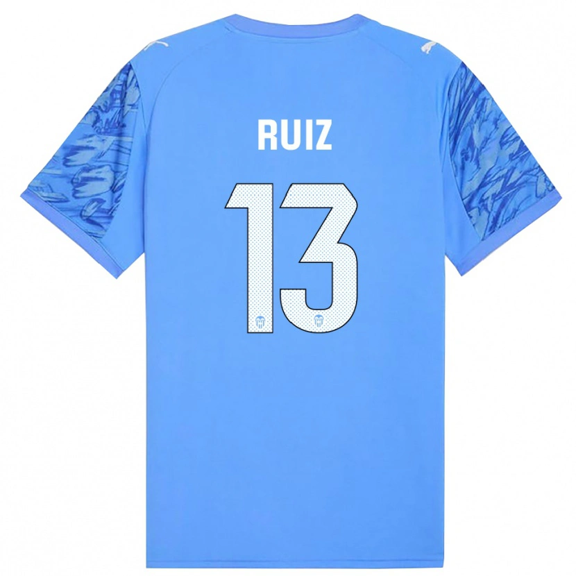 Danxen Mulher Nil Ruiz #13 Azul Branco Camisola Guarda-Redes 2025/26 Camisa