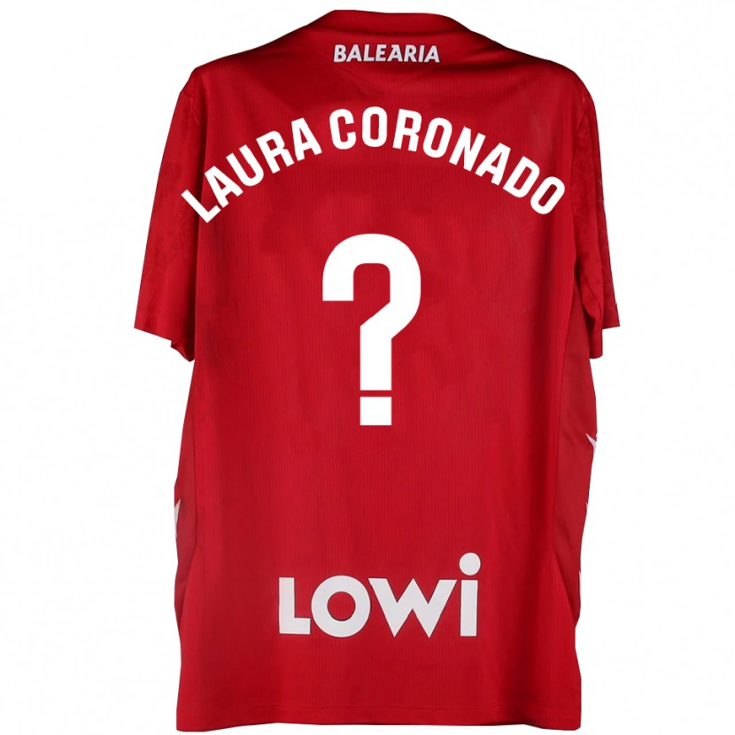 Danxen Mulher Laura Coronado Vilchez #0 Vermelho Branco Camisola Guarda-Redes 2025/26 Camisa