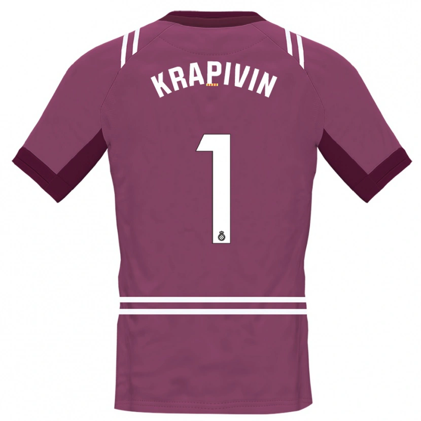 Danxen Mulher Yegor Krapivin #1 Bordô Branco Camisola Guarda-Redes 2025/26 Camisa