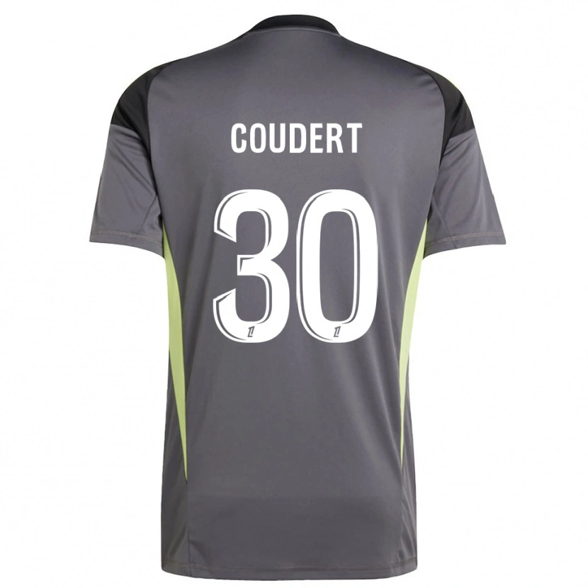 Danxen Mulher Grégoire Coudert #30 Cinza Escuro Verde Camisola Guarda-Redes 2025/26 Camisa