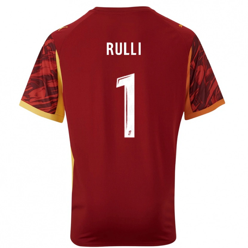 Danxen Mulher Gerónimo Rulli #1 Bordô Marrom Camisola Guarda-Redes 2025/26 Camisa