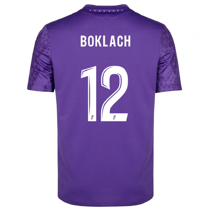 Danxen Mulher Kateryna Boklach #12 Roxo Branco Camisola Guarda-Redes 2025/26 Camisa
