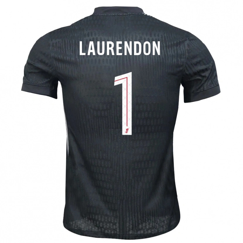 Danxen Mulher Bilal Laurendon #1 Cinza Escuro Preto Camisola Guarda-Redes 2025/26 Camisa