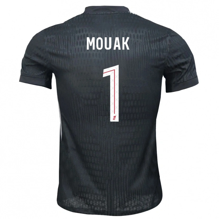 Danxen Mulher Adam Mouak #1 Cinza Escuro Preto Camisola Guarda-Redes 2025/26 Camisa