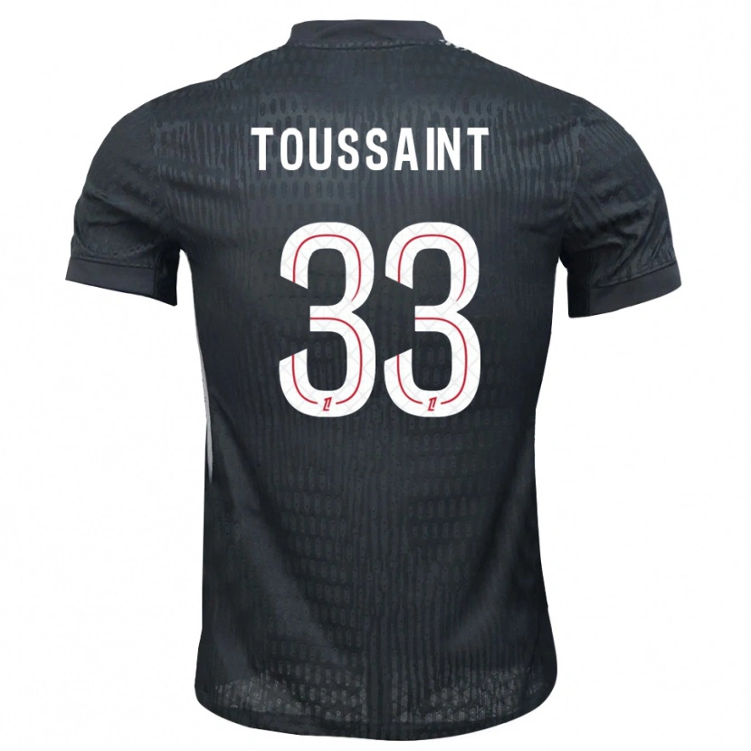 Danxen Mulher Océane Toussaint #33 Cinza Escuro Preto Camisola Guarda-Redes 2025/26 Camisa