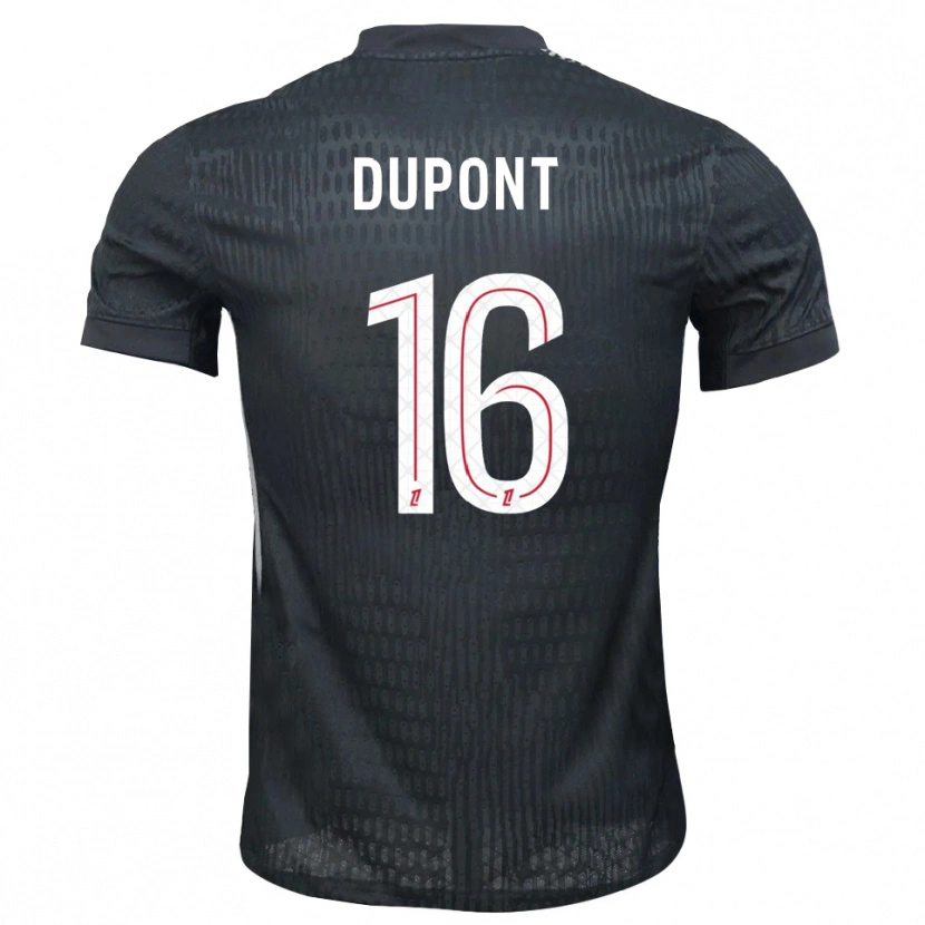 Danxen Mulher Raphaël Dupont #16 Cinza Escuro Preto Camisola Guarda-Redes 2025/26 Camisa