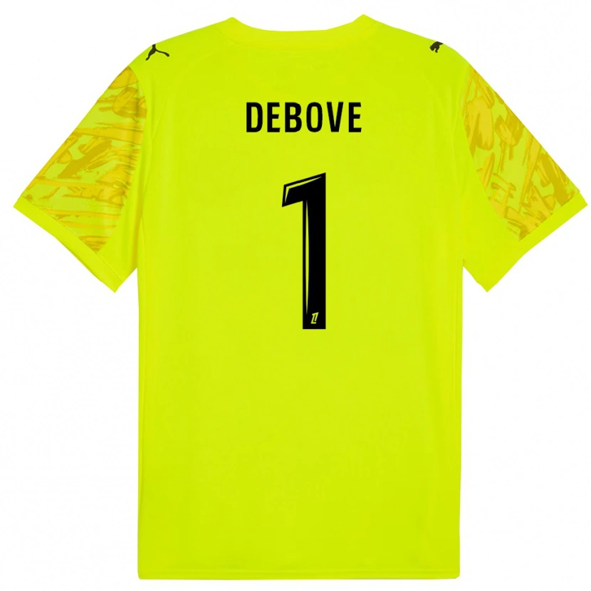 Danxen Mulher Maxime Debove #1 Verde Fluorescente Amarelo Camisola Guarda-Redes 2025/26 Camisa