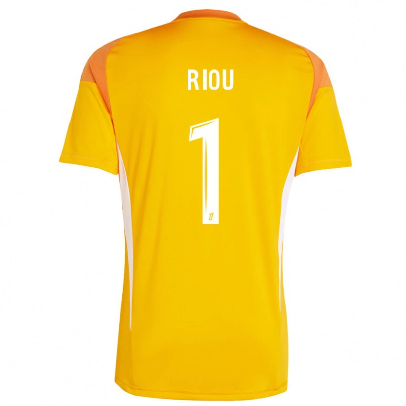 Danxen Mulher Rémy Riou #1 Laranja Claro Branco Camisola Guarda-Redes 2025/26 Camisa