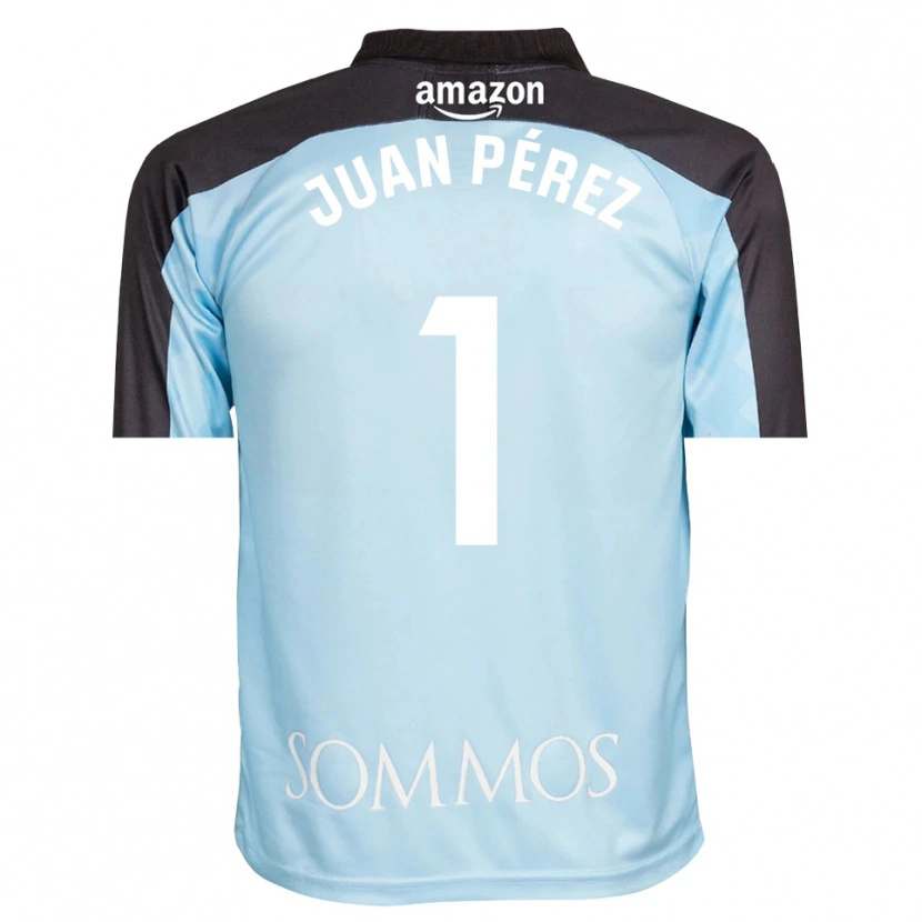 Danxen Mulher Juan Pérez #1 Azul Claro Preto Camisola Guarda-Redes 2025/26 Camisa