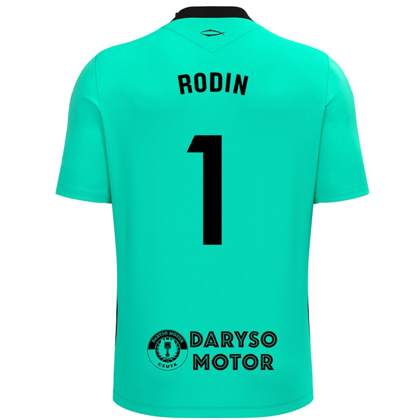 Danxen Mulher Antonio Rodin #1 Turquesa Preto Camisola Guarda-Redes 2025/26 Camisa