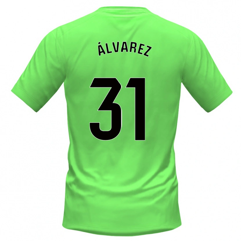 Danxen Mulher Iker Álvarez #31 Verde Preto Camisola Guarda-Redes 2025/26 Camisa