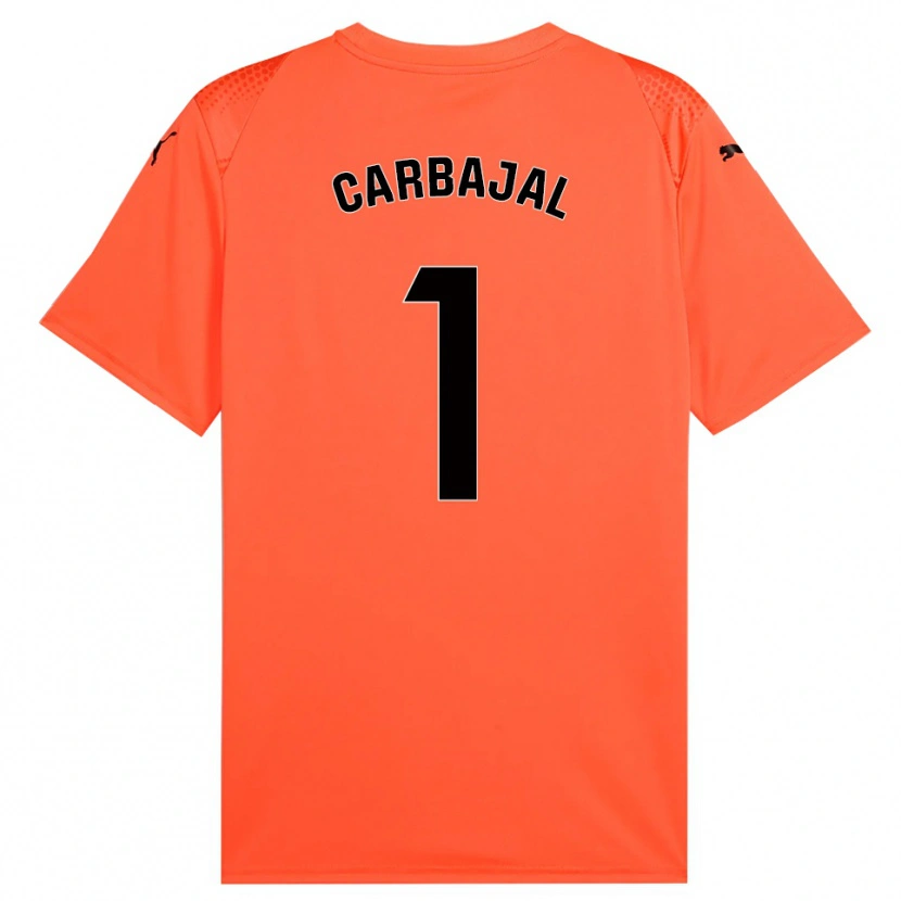 Danxen Mulher Cristina Díaz Carbajal #1 Laranja Preto Vermelho Camisola Guarda-Redes 2025/26 Camisa