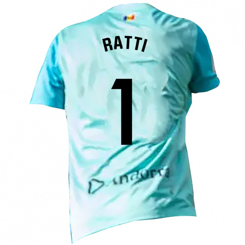Danxen Mulher Nico Ratti #1 Ciano Preto Camisola Guarda-Redes 2025/26 Camisa
