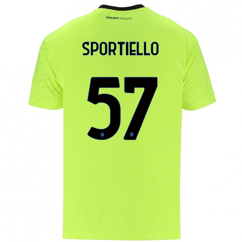 Danxen Mulher Marco Sportiello #57 Verde Amarelo Vermelho Camisola Guarda-Redes 2025/26 Camisa
