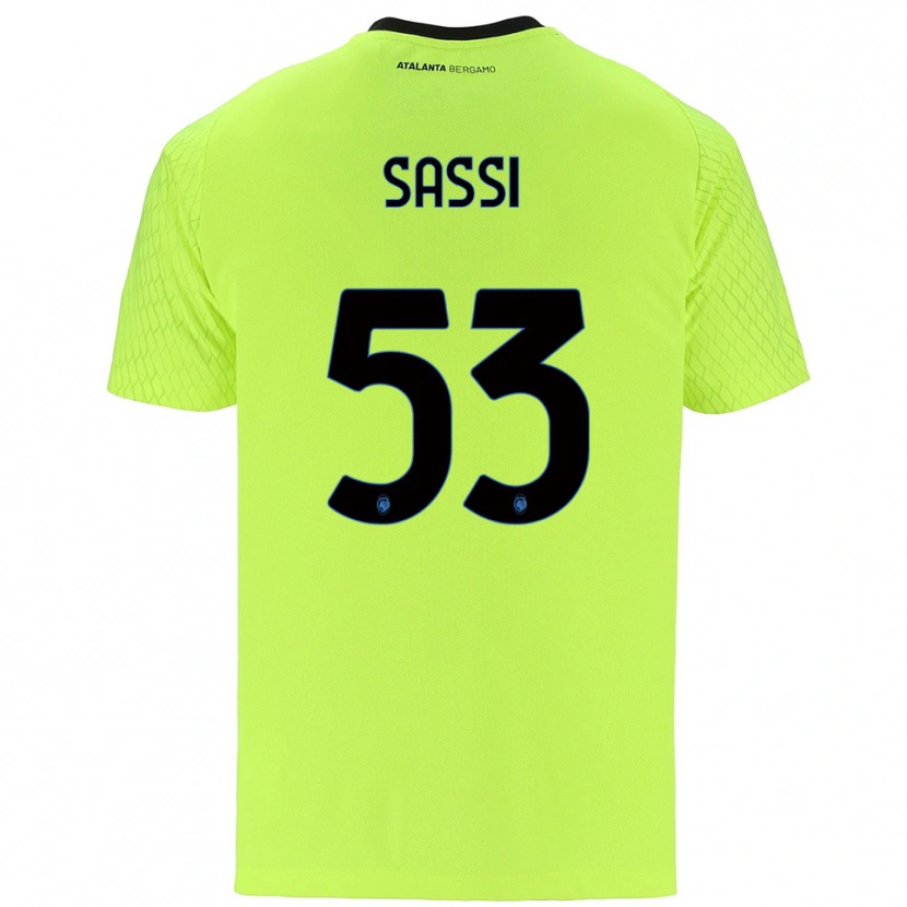 Danxen Mulher Jacopo Sassi #53 Verde Amarelo Vermelho Camisola Guarda-Redes 2025/26 Camisa