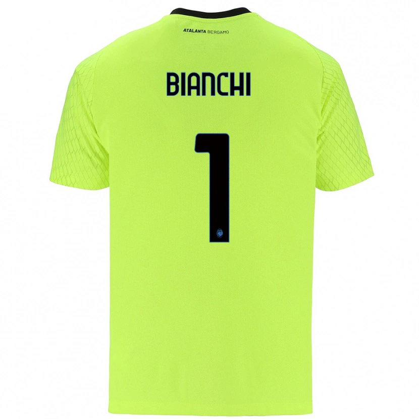 Danxen Mulher Mattia Bianchi #1 Verde Amarelo Vermelho Camisola Guarda-Redes 2025/26 Camisa