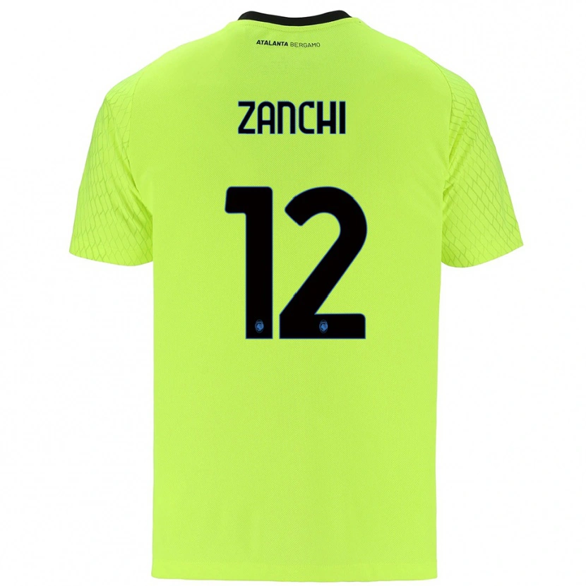 Danxen Mulher Edoardo Zanchi #12 Verde Amarelo Vermelho Camisola Guarda-Redes 2025/26 Camisa