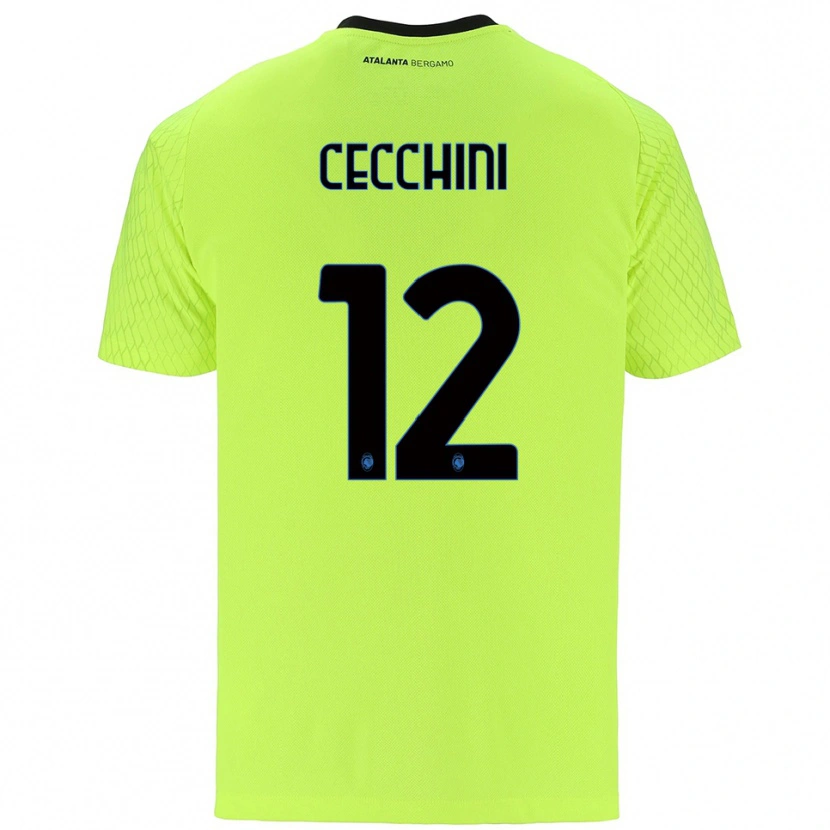 Danxen Mulher Filippo Cecchini #12 Verde Amarelo Vermelho Camisola Guarda-Redes 2025/26 Camisa
