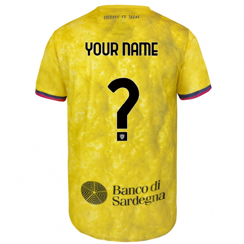 Danxen Mulher Cagliari Calcio Amarelo Preto Camisola Guarda-Redes 2025/26 Camisa