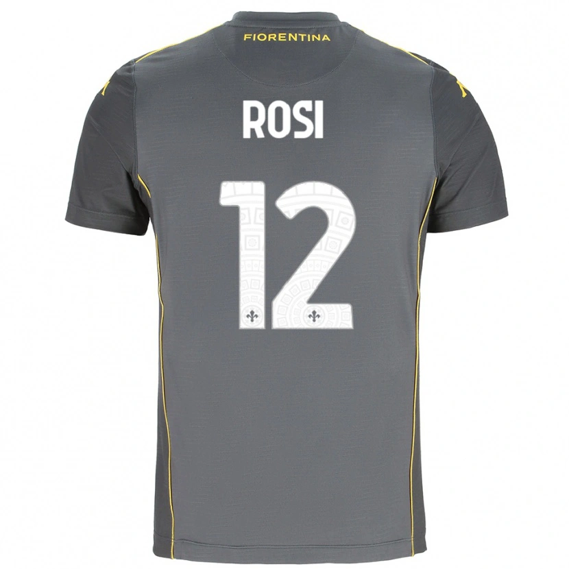 Danxen Mulher Ettore Rosi #12 Cinza Escuro Amarelo Camisola Guarda-Redes 2025/26 Camisa