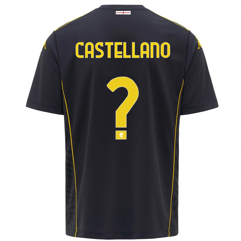 Danxen Mulher Cristiano Castellano #0 Preto Amarelo Camisola Guarda-Redes 2025/26 Camisa