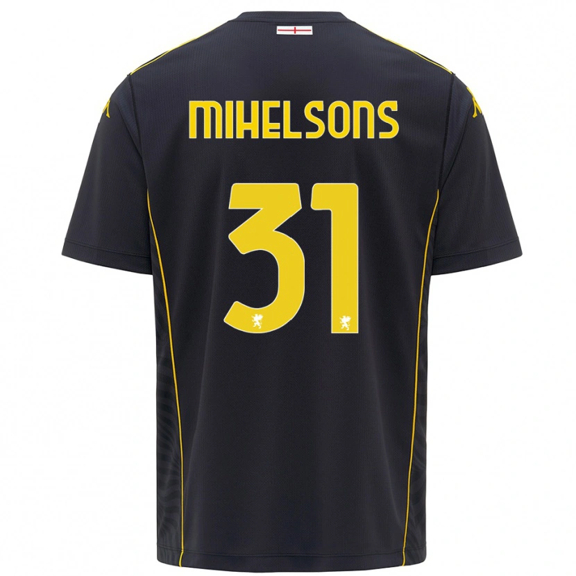 Danxen Mulher Rendijs Mihelsons #31 Preto Amarelo Camisola Guarda-Redes 2025/26 Camisa