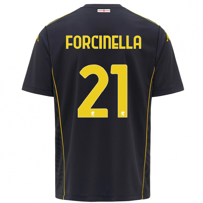 Danxen Mulher Camilla Forcinella #21 Preto Amarelo Camisola Guarda-Redes 2025/26 Camisa