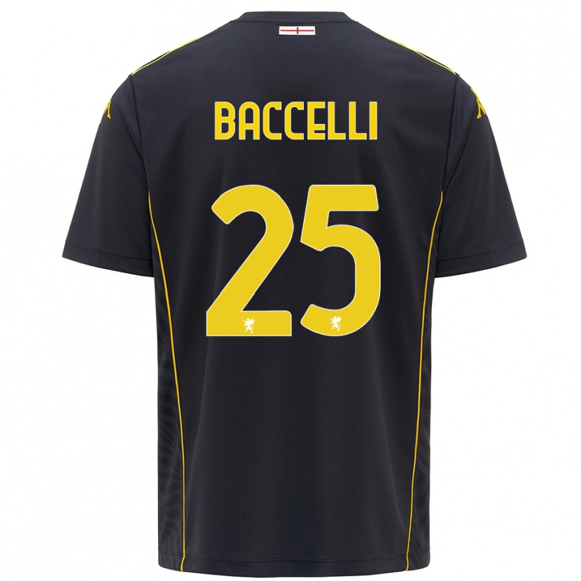 Danxen Mulher Pietro Baccelli #25 Preto Amarelo Camisola Guarda-Redes 2025/26 Camisa