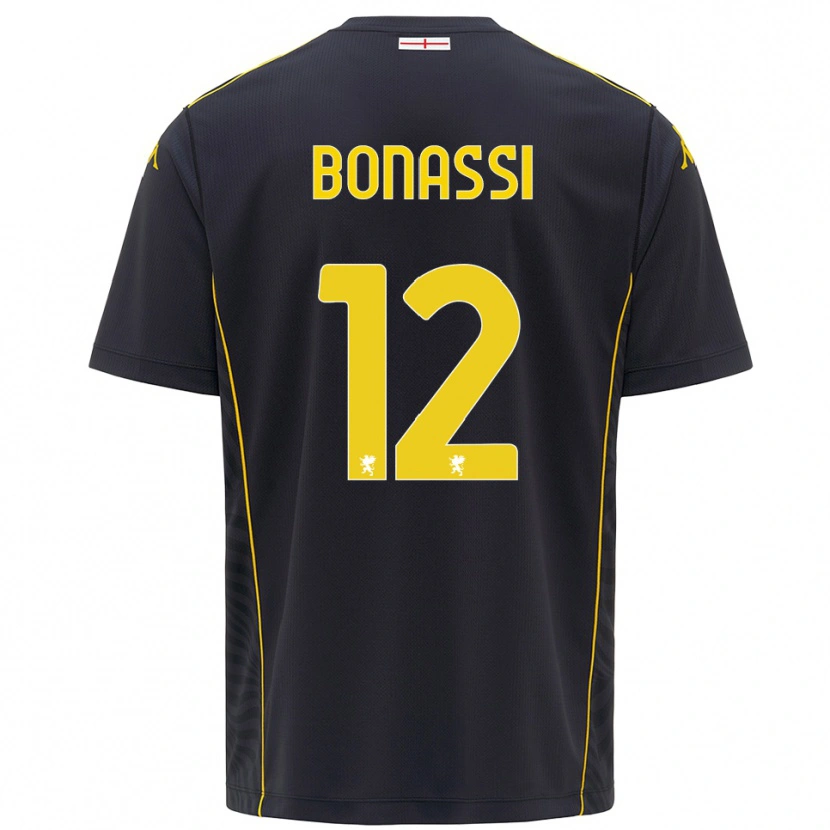 Danxen Mulher Lorenzo Bonassi #12 Preto Amarelo Camisola Guarda-Redes 2025/26 Camisa